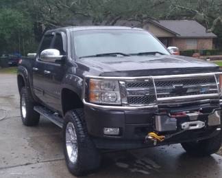 2010 LTZ Silverado Z71 Rocky Ridge package, V8. 6.2 liter. K1500. brand new engine, almost new tires. Dark grey. black leather interior. 166600 miles approx. Silent bids only. Come inspect the vehicle during the estate sale. Bids closes Monday Noon. 
