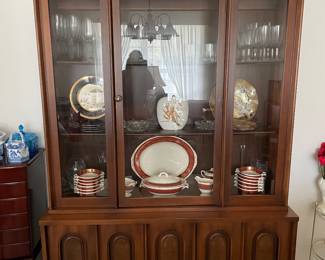 $350 Mid Century Modern China cabinet 50x16x73