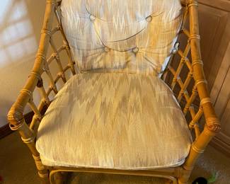 $180 for 2 or $350 for 4 
2 Rattan chairs with off white cushions match the ones in sunroom, could be set of 4 25x22x18 (seat) 36 (back)

