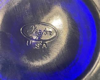 $90 FENTON Koi Fish ATLANTIS Vase Multi-Colored
 Carnival Iridescent Glass 5x6