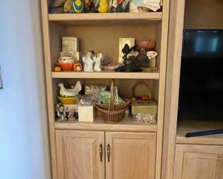 $450 for all 3 if wood or Center $150 - Sides $175 each                                                                                                  
Wood Entertainment center with shelves (3 pieces)
 doors are off center piece but could be put back on
 Center 40x24x77 $150, side shelves 30x18x72
