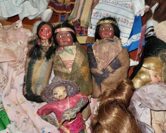 Vintage Native American Snookum dolls