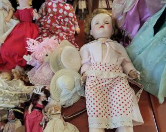 Vintage dolls (Sweet Sue walking doll - on right)