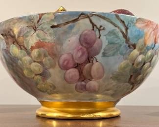 Large Joseph Schachtel German Porcelain Punch Bowl