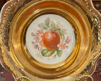 Large gilt service bowl 