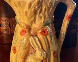 RARE Stunning Vintage 1930's Burleigh Ware UK Art Deco Jug BUNNY