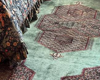 Stunning jade green rug