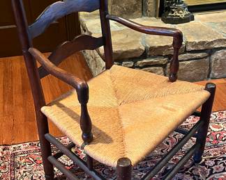 Single French ladder back dating to 1790s!!!  walnut