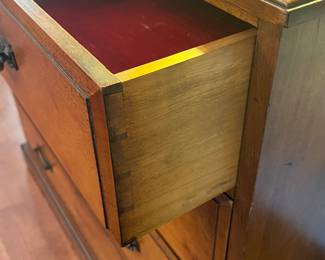Detail of antique chest drawer 