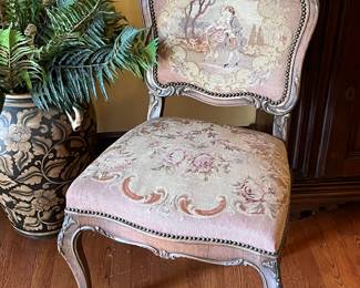 1880s French needlepoint chair 
