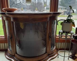 Curio cabinet side table