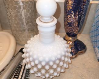 Hobnail decanter