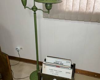 Tin tole painted floor lamp