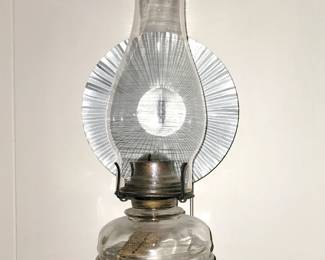 Vintage hanging oil lamp