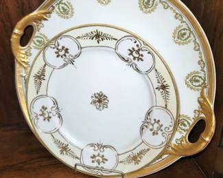 Hand Painted Nippon Vintage Wreath Mark Salad Plate (front) 