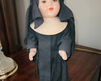 Vintage composition Nun Doll
