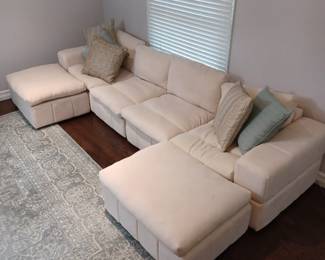 Off White Contemporary Modular Sectional 