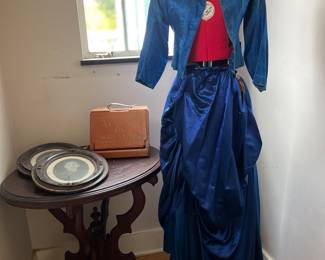Dress form with antique outfit