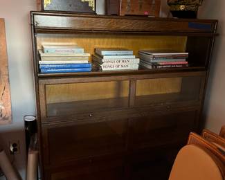 Antique oak barrister bookcase