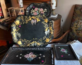 Painted tole trays