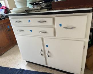Enamel topped cupboard