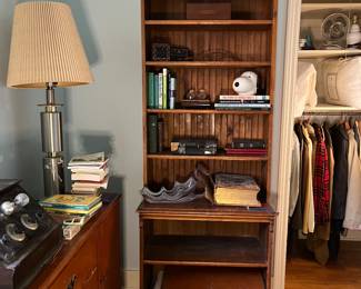 Bookcase
Office supplies
Midcentury swan planter