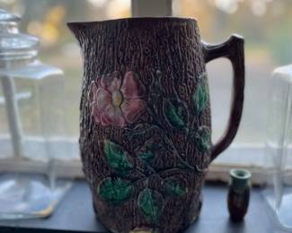 Pretty pitcher- majolica?