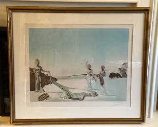 Salvador Dali "Three Young Surrealist Women" Signed
