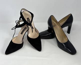 Two Pair Black Heels- Charles Jourdan 9.5 & Anne Klein 9