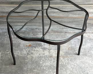 Wrought Iron Leaf Table