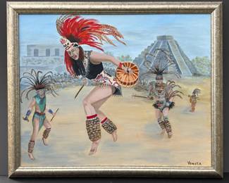"Mayan Dancers" Painting