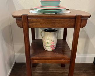 A few pieces of Fiesta and a sweet table.