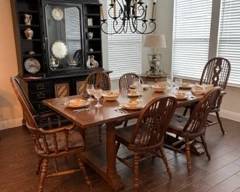Dining table and 6 chairs