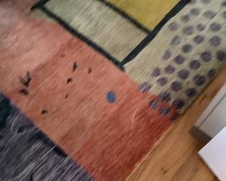 Abstract wool rug