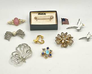Brooches Incl 12K Gold GF, Mamselle & Barclay
