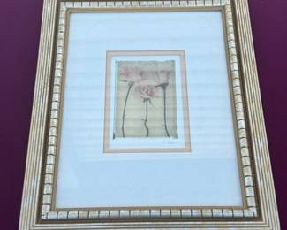Signed Claire Lerner Rose Print
