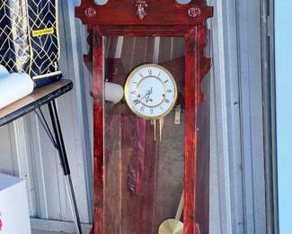 Ornate Stained Wall Clock
