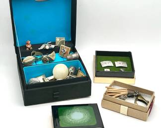 Mystery Lot Incl. Cuff Links & Jewelry Boxes
