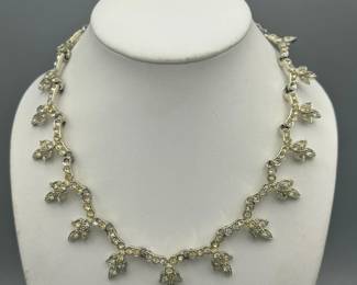 Vintage SARAH COVENTRY Necklace 1966 World Trade Fair Rhinestone Choker 16❖
