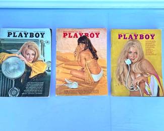 (3) Classic 1969 Playboy Magazines
