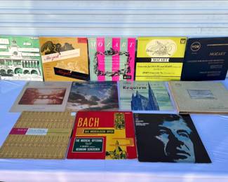 (12) Vinyl Record Albums 33 1/3 Mozart Bach & Brahms
