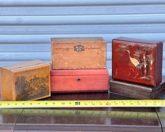 (5) Decorative Wood Boxes Feat. Lane
