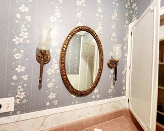 Wall sconces and mirror for sell