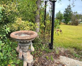 Bring help loading and lifting the concrete statues and the light poles as well