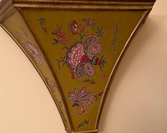 decorative triangle painted shelves 