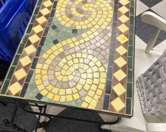 small mosaic table