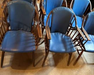 8 vintage wingback chairs