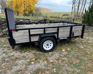 Sure-trac ramp tailgate singe axle utility trailer-like new!