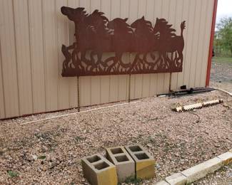 plasma cut horse decor