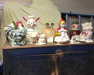 Assortment of McCoy Brush Etc cookie jars